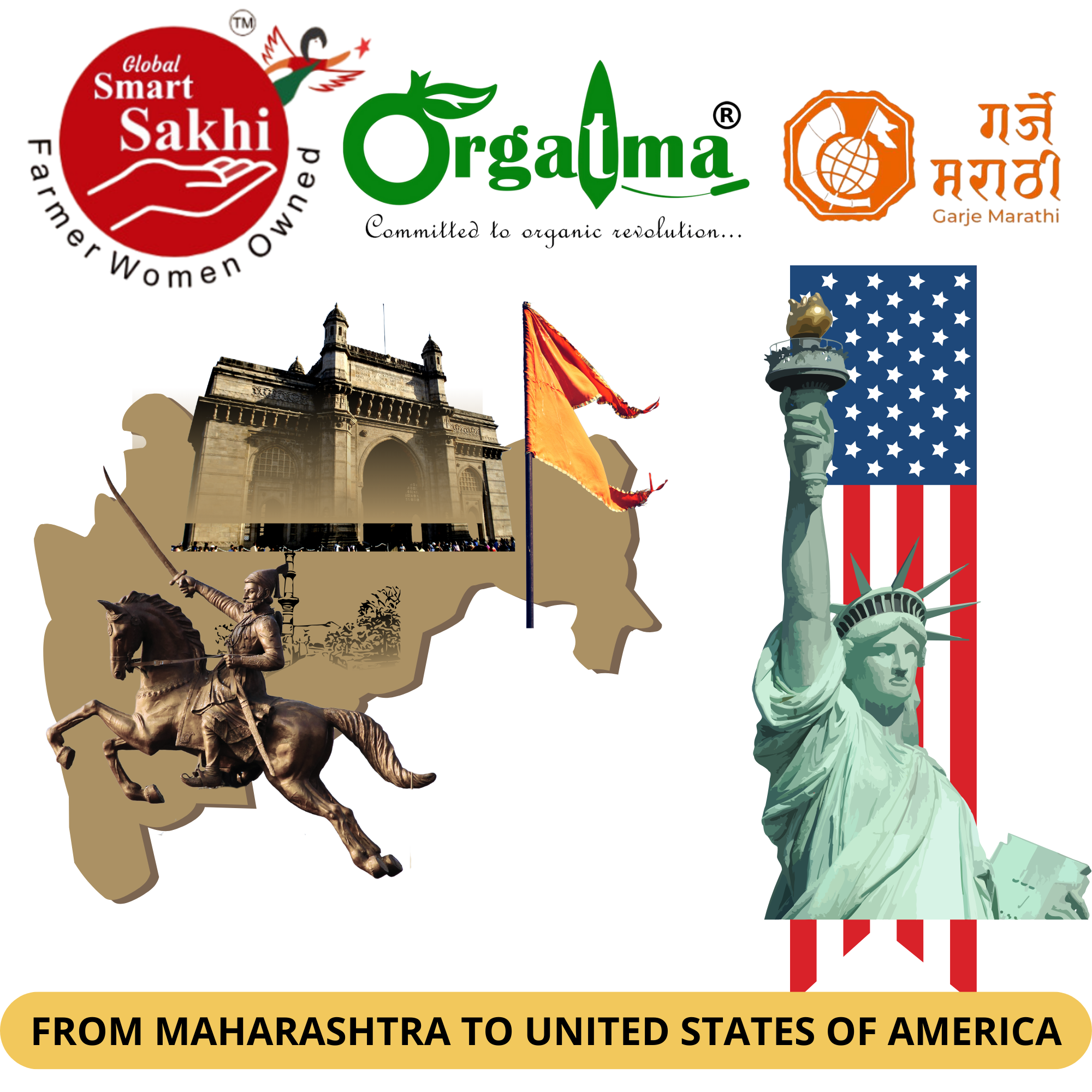 Announcing the Global Collaboration of Orgatma, Smart Sakhi & Garje Marathi.